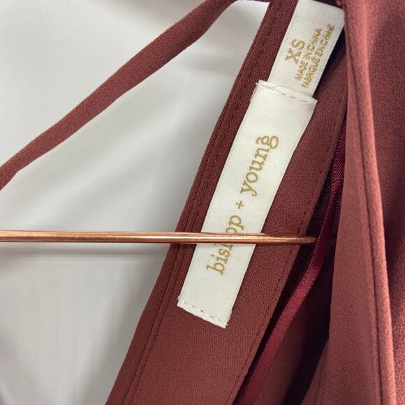 Bishop + Young Cameron Burnt Orange v neck short sleeve jumpsuit NWT Womens XS - Picture 6 of 8